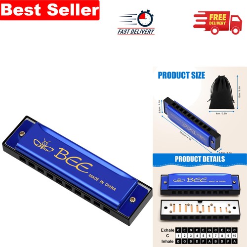 High quality blue harmonica - blue,