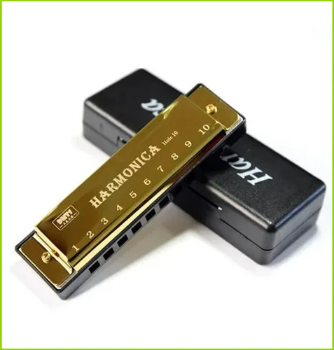 Multicolored harmonica key - harmonica,
