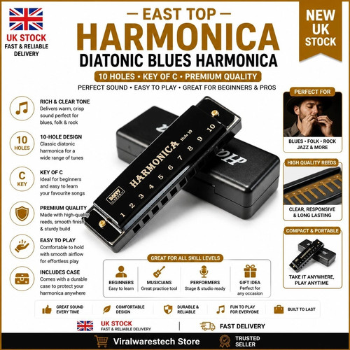 East top harmonica diatonic - harmonica,