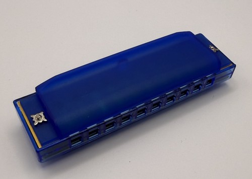 Blue translucent plastic - blue,