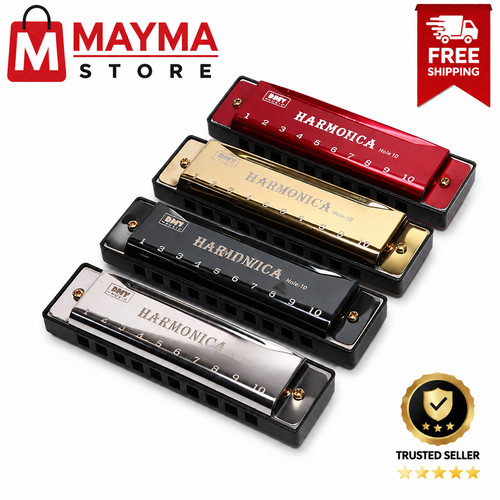 New silver swan harmonica - silver, 10